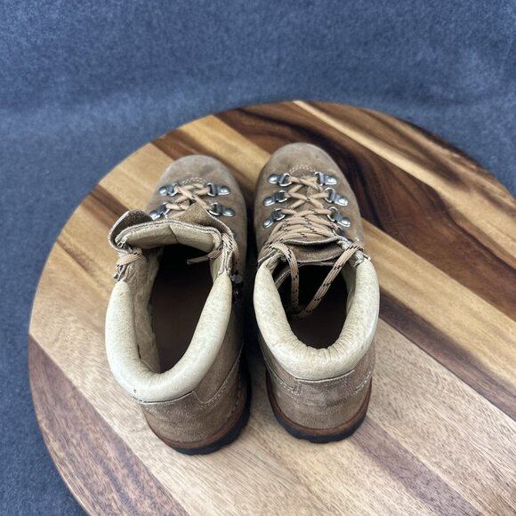 Vintage Mont Blanc Sears Brown Suede Leather Hiking Mountaineering Boots 4.5B - Picture 7 of 10